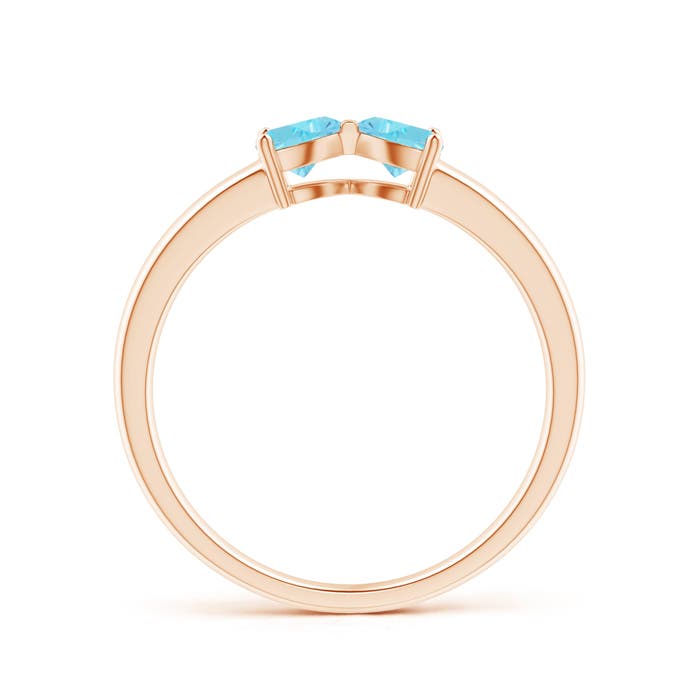 A - Swiss Blue Topaz / 0.58 CT / 14 KT Rose Gold