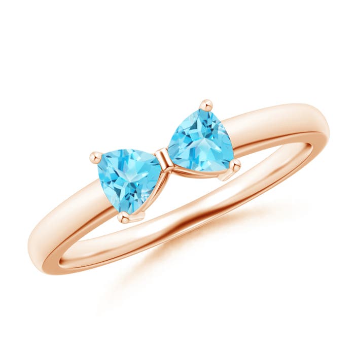 AA - Swiss Blue Topaz / 0.58 CT / 14 KT Rose Gold