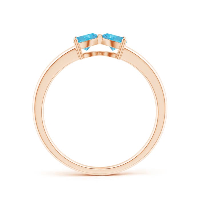 AA - Swiss Blue Topaz / 0.58 CT / 14 KT Rose Gold