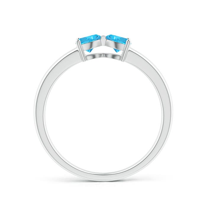 AAA - Swiss Blue Topaz / 0.58 CT / 14 KT White Gold