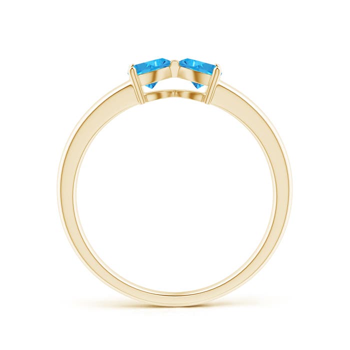 AAAA - Swiss Blue Topaz / 0.58 CT / 14 KT Yellow Gold