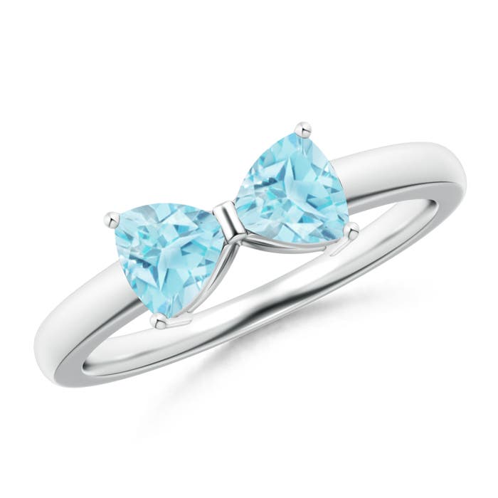 A - Swiss Blue Topaz / 1 CT / 14 KT White Gold