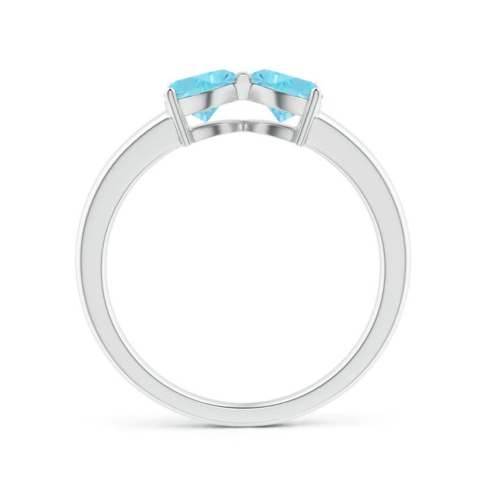 A - Swiss Blue Topaz / 1 CT / 14 KT White Gold