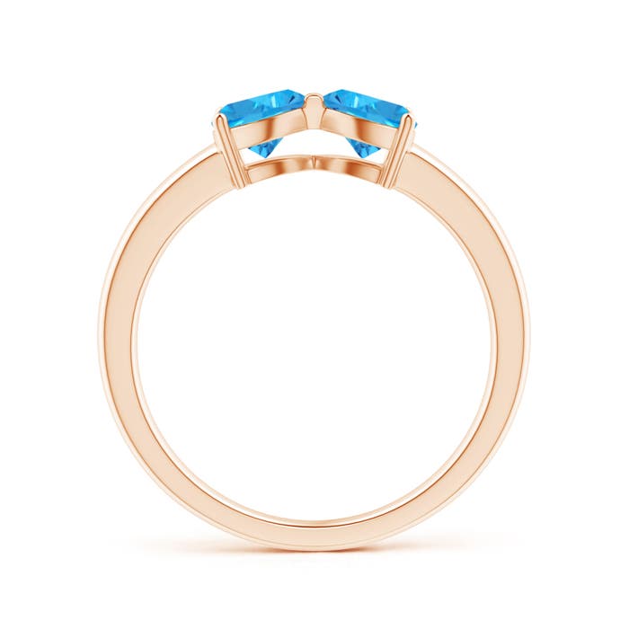 AAAA - Swiss Blue Topaz / 1 CT / 14 KT Rose Gold