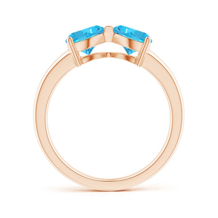 AAA - Swiss Blue Topaz / 1.8 CT / 14 KT Rose Gold