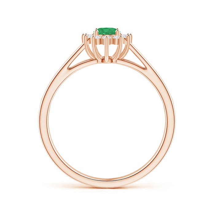 A - Emerald / 0.4 CT / 14 KT Rose Gold