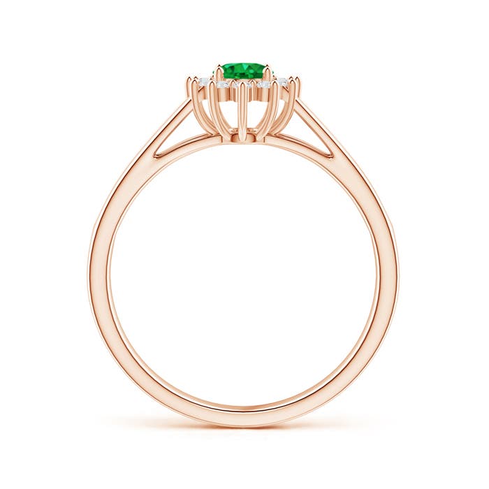 AAA - Emerald / 0.4 CT / 14 KT Rose Gold