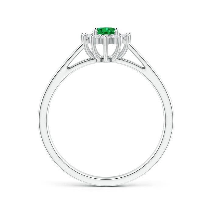 AAA - Emerald / 0.4 CT / 14 KT White Gold