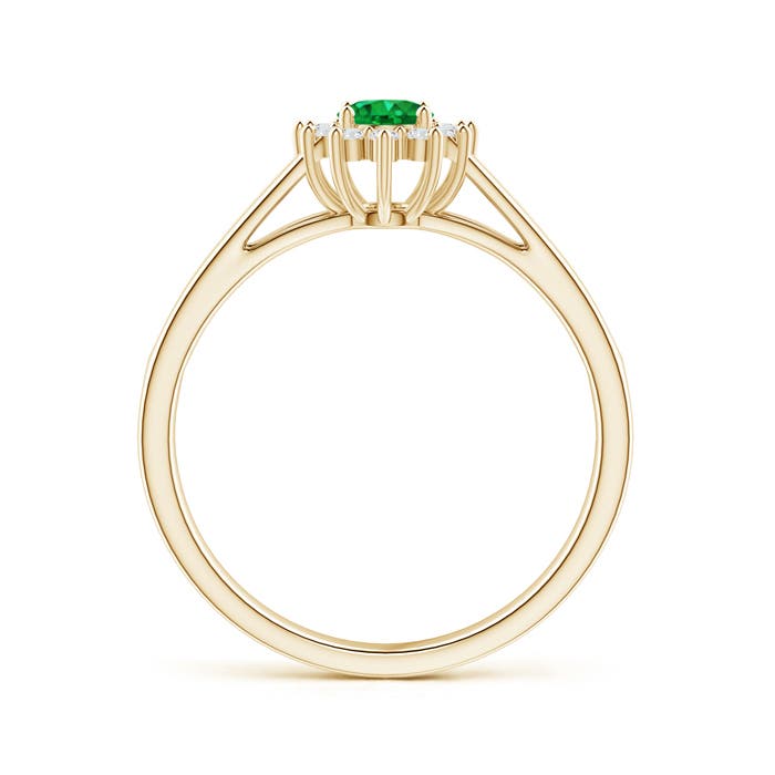 AAA - Emerald / 0.4 CT / 14 KT Yellow Gold