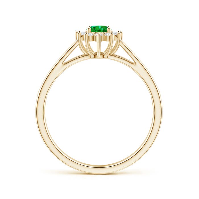 AAAA - Emerald / 0.4 CT / 14 KT Yellow Gold