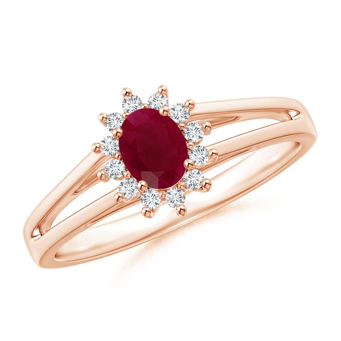 A - Ruby / 0.5 CT / 14 KT Rose Gold