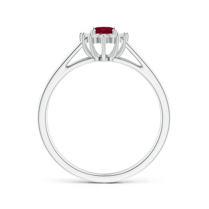 A - Ruby / 0.5 CT / 14 KT White Gold