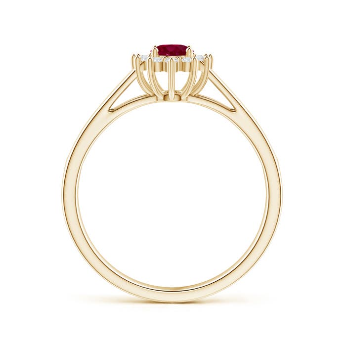 A - Ruby / 0.5 CT / 14 KT Yellow Gold