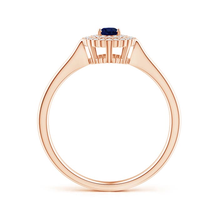 A - Blue Sapphire / 0.44 CT / 14 KT Rose Gold