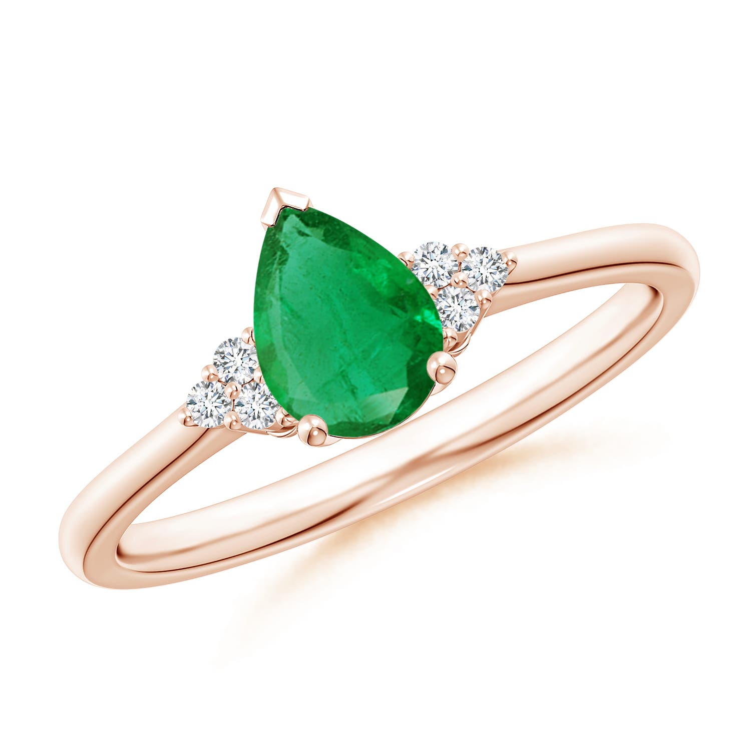 AA - Emerald / 0.66 CT / 14 KT Rose Gold