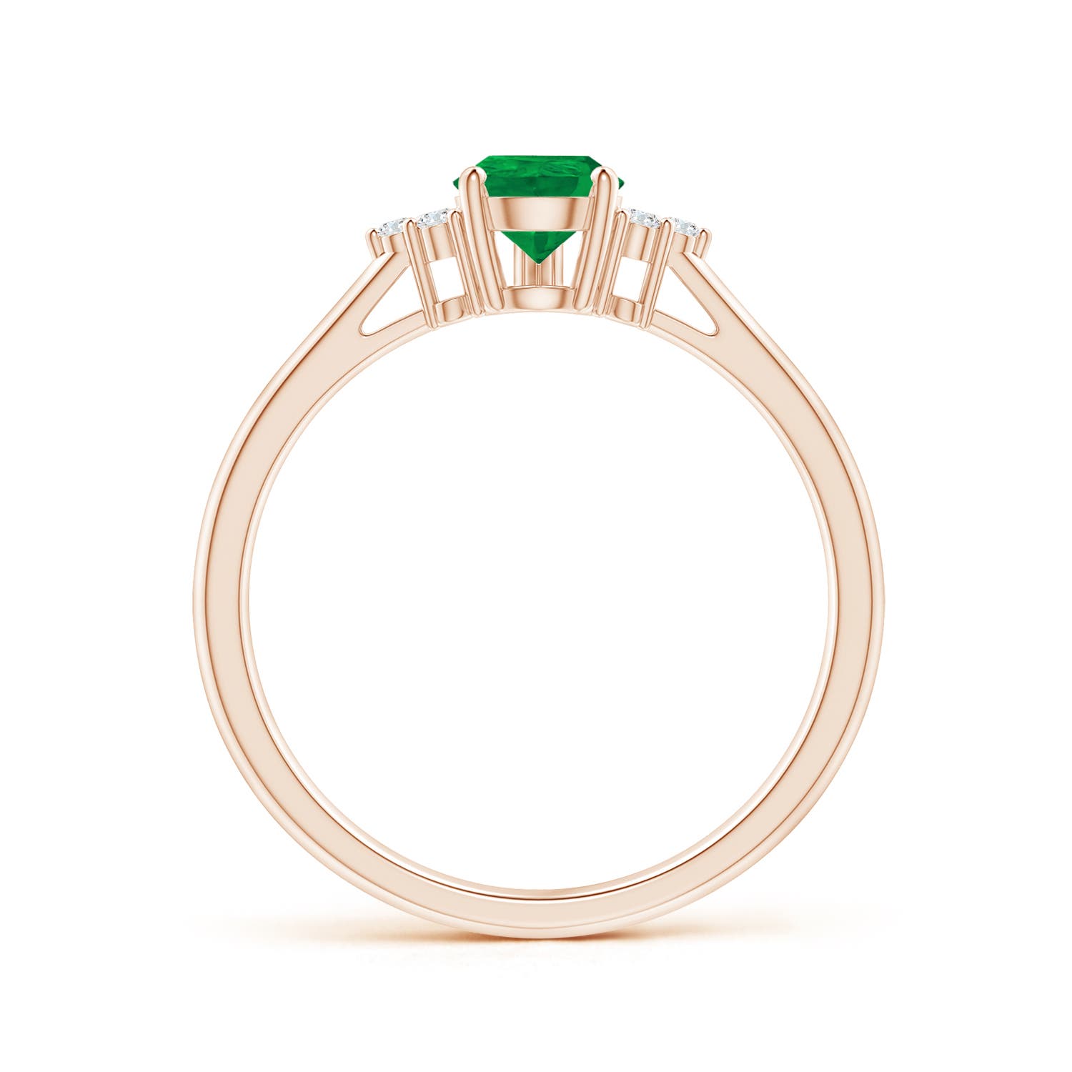 AA - Emerald / 0.66 CT / 14 KT Rose Gold