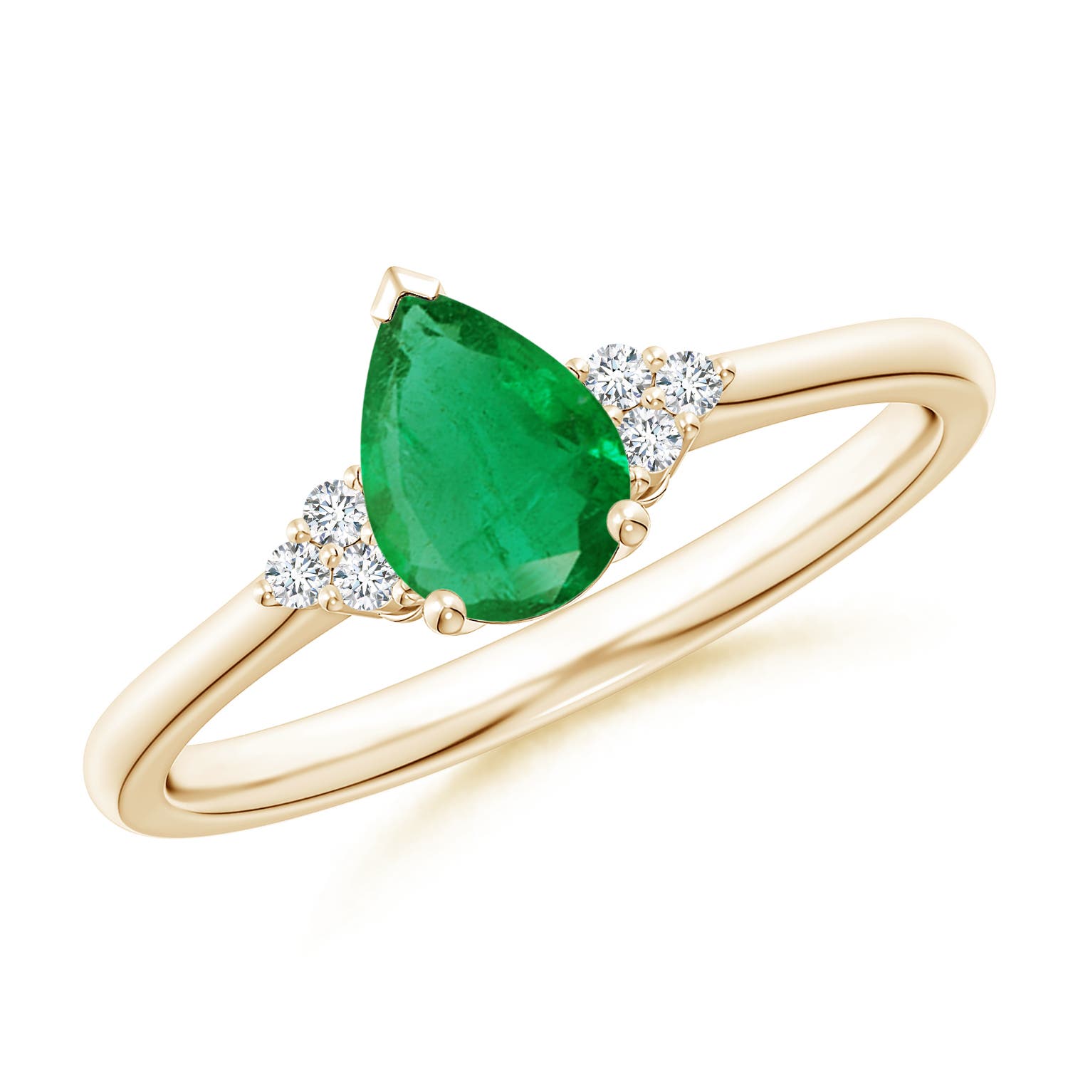 AA - Emerald / 0.66 CT / 14 KT Yellow Gold
