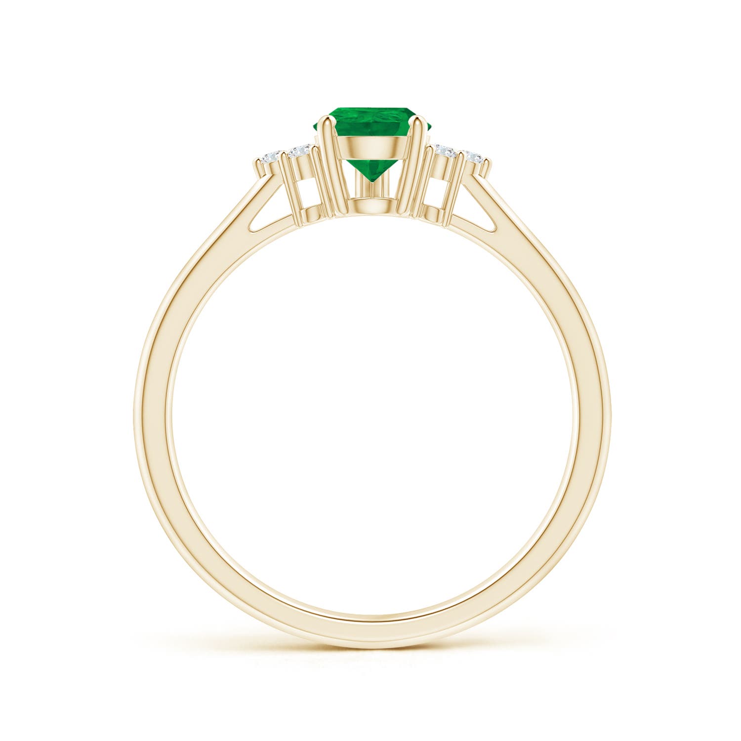 AA - Emerald / 0.66 CT / 14 KT Yellow Gold