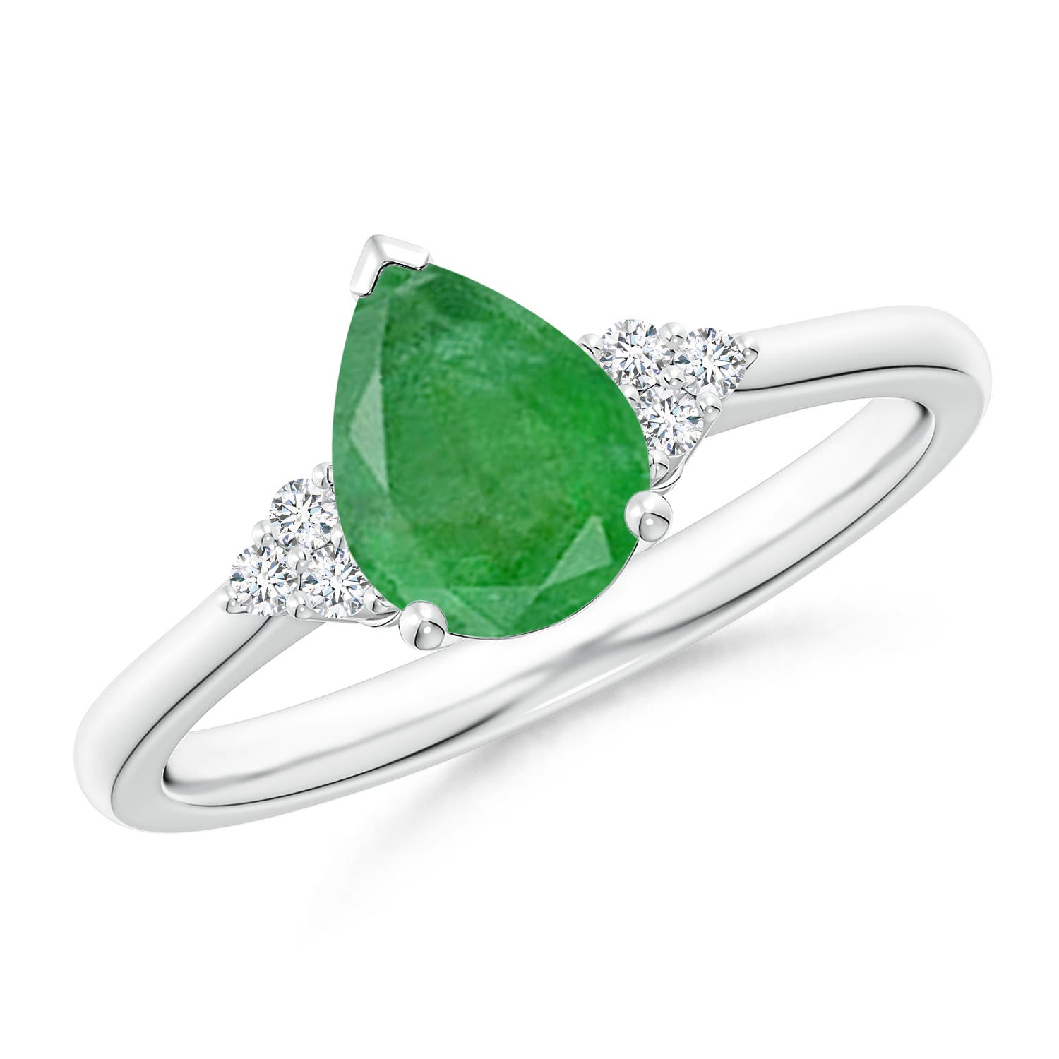 A - Emerald / 1.02 CT / 14 KT White Gold