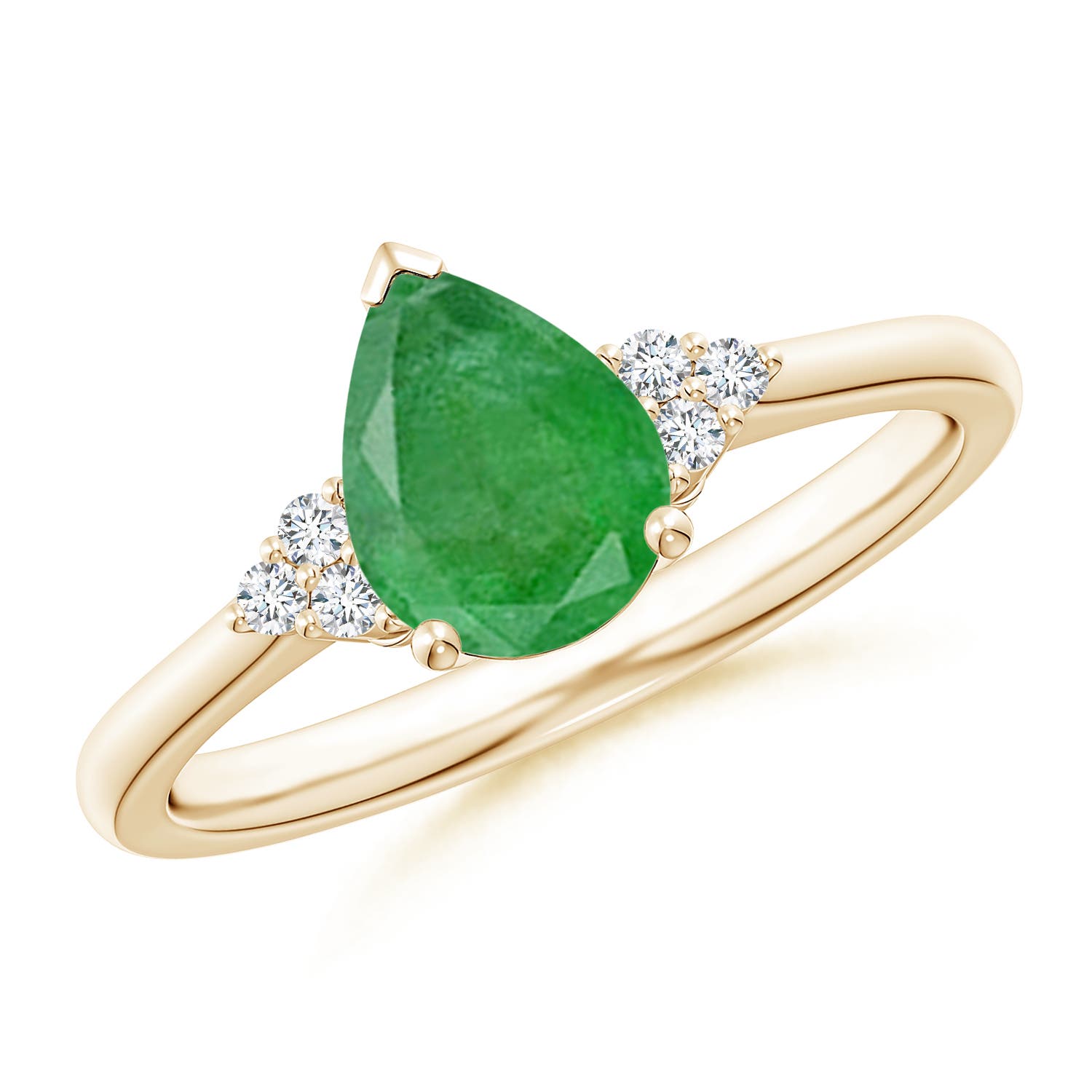 A - Emerald / 1.02 CT / 14 KT Yellow Gold