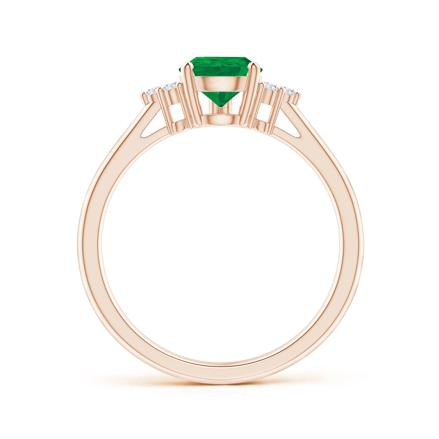 AA - Emerald / 1.02 CT / 14 KT Rose Gold