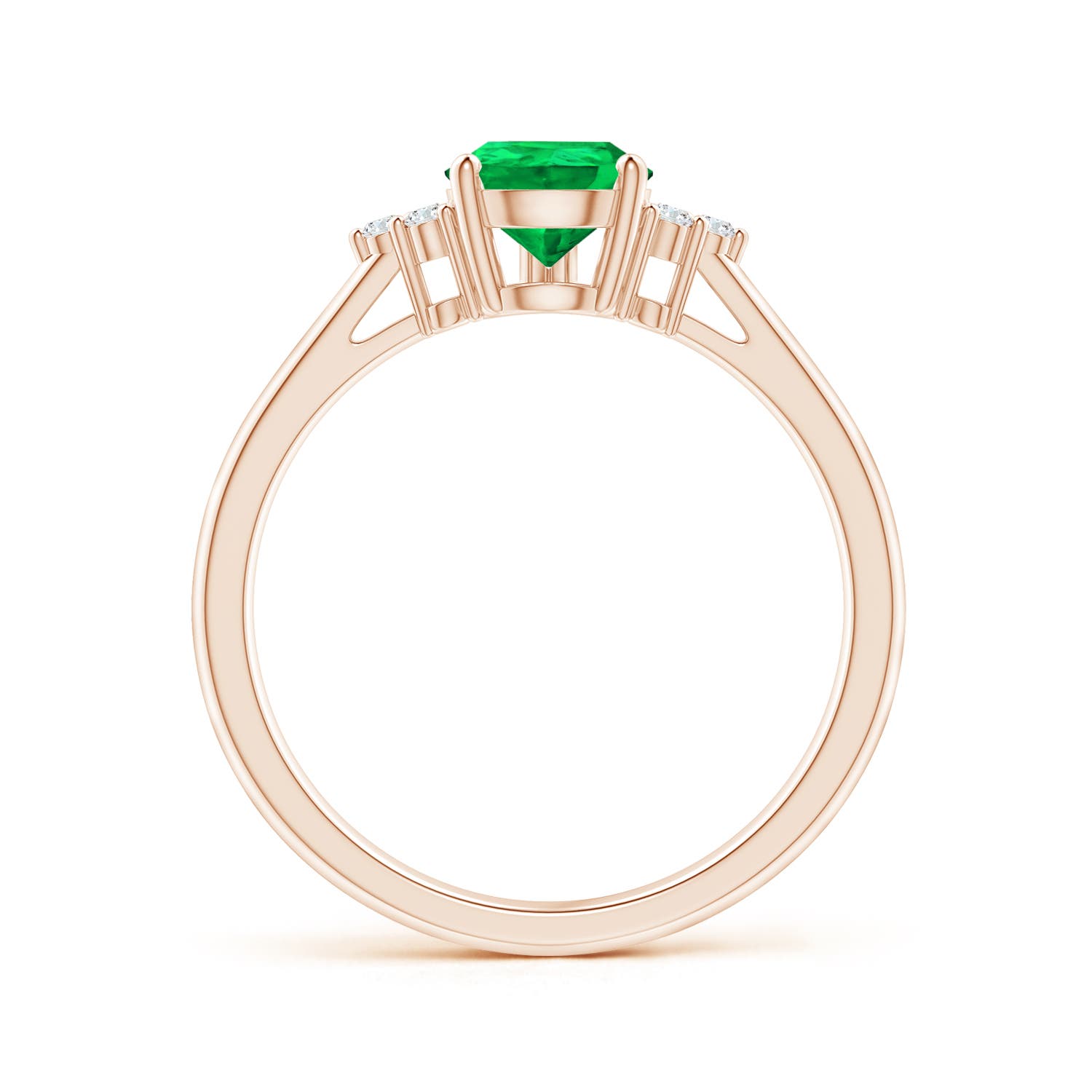 AAA - Emerald / 1.02 CT / 14 KT Rose Gold