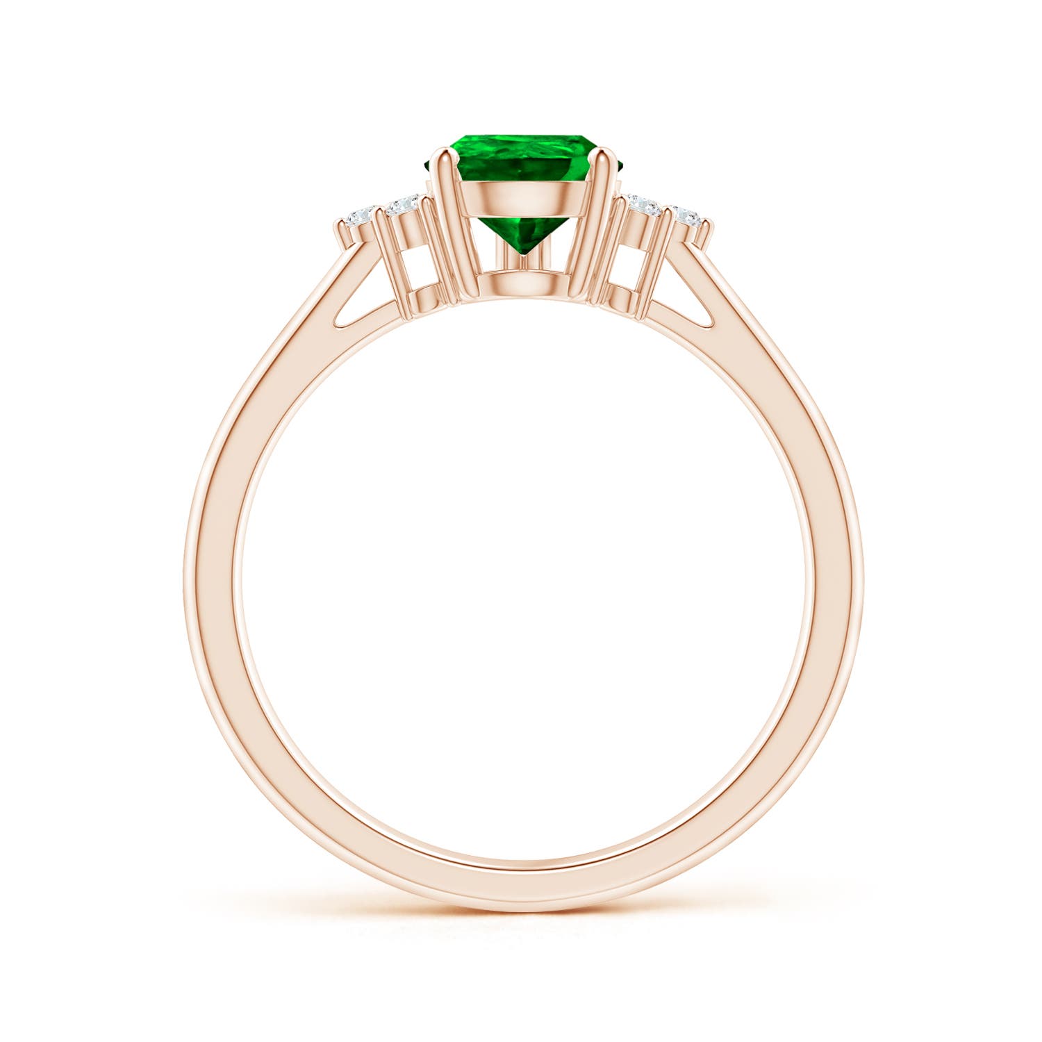 Premium - Lab-Grown Emerald / 1.02 CT / 14 KT Rose Gold