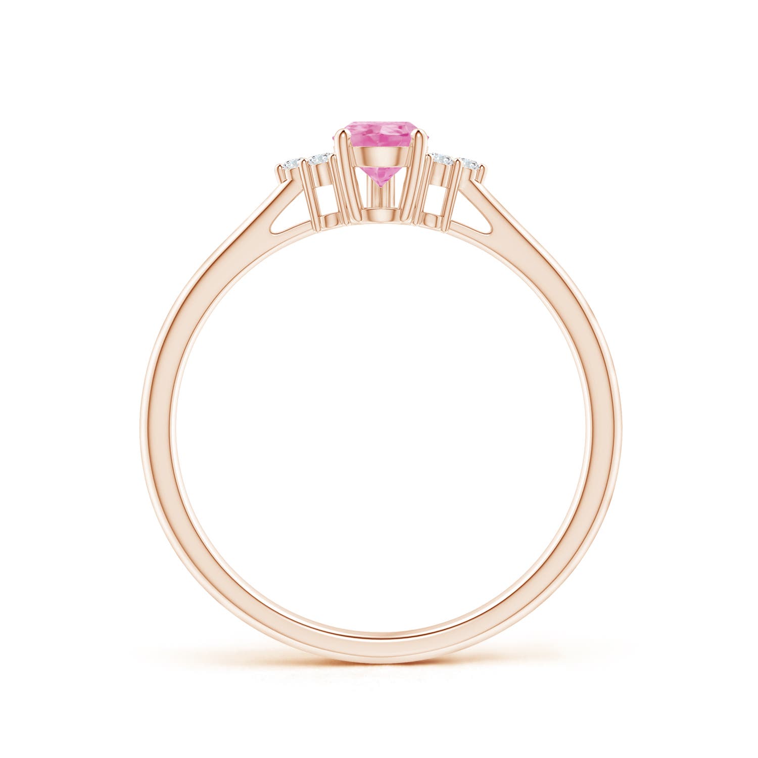 A - Pink Sapphire / 0.5 CT / 14 KT Rose Gold