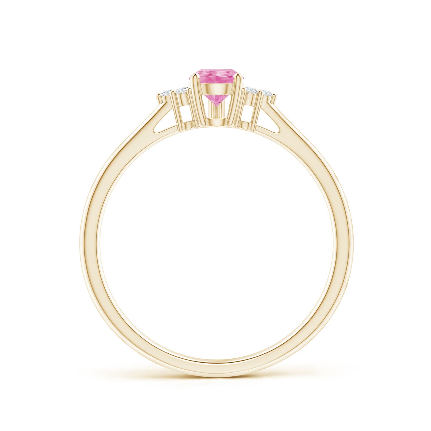 A - Pink Sapphire / 0.5 CT / 14 KT Yellow Gold