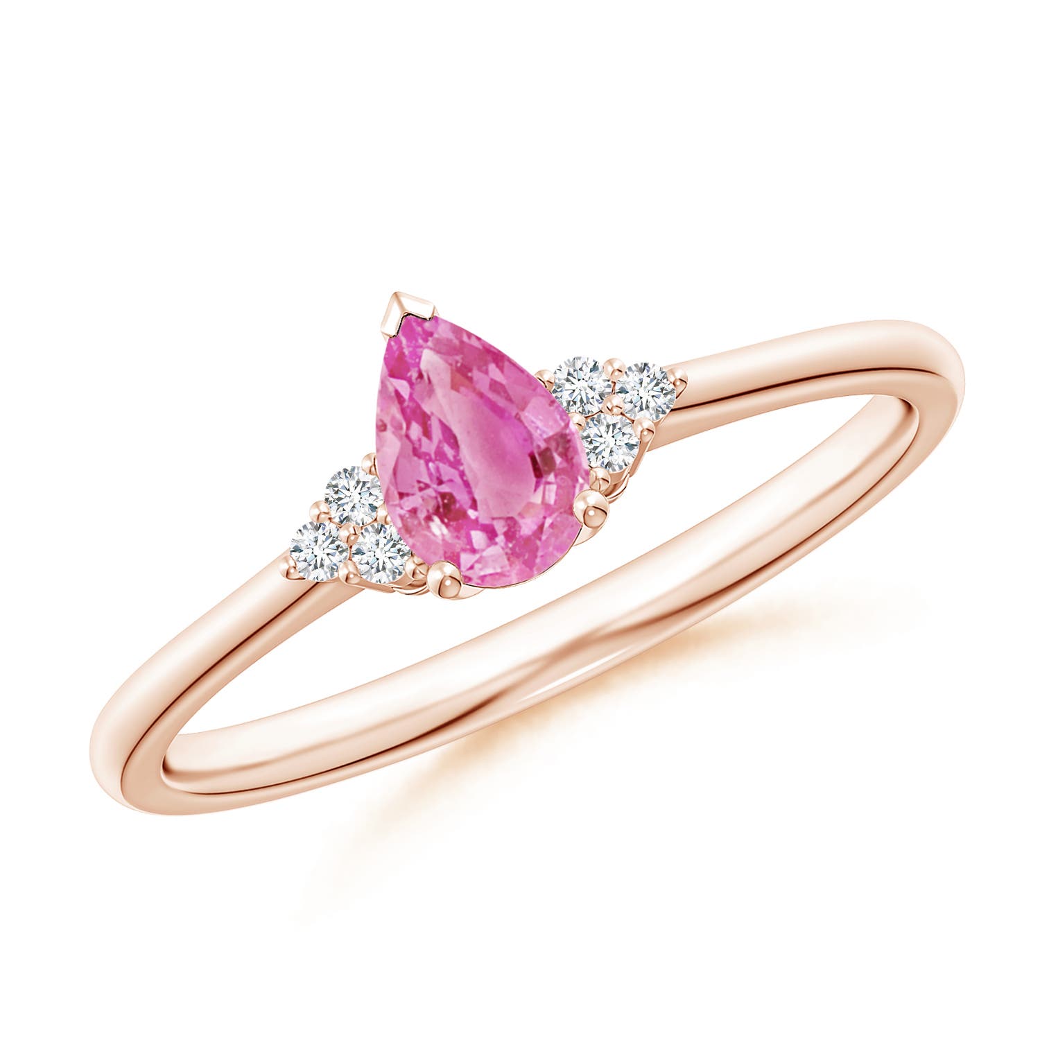 AA - Pink Sapphire / 0.5 CT / 14 KT Rose Gold