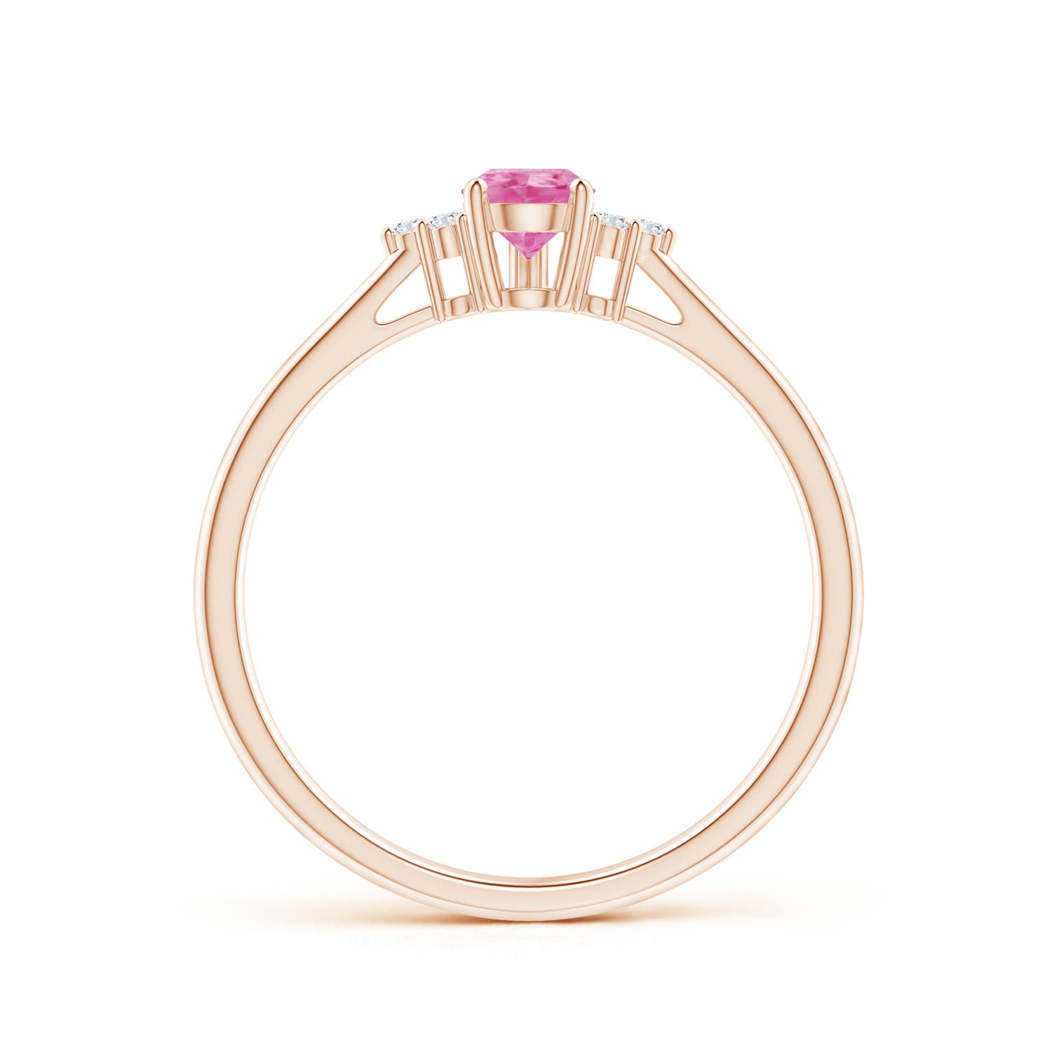 AA - Pink Sapphire / 0.5 CT / 14 KT Rose Gold