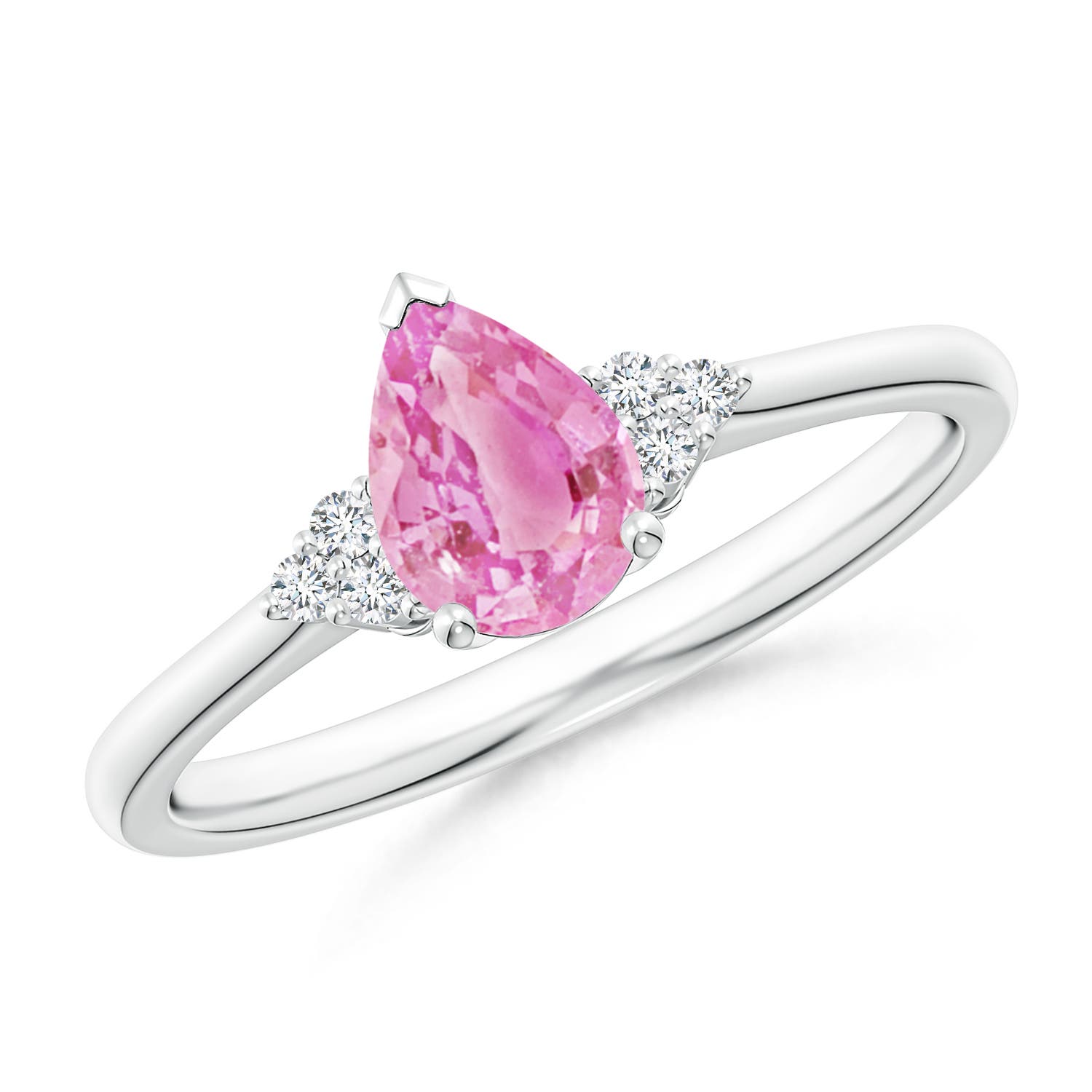 A - Pink Sapphire / 0.81 CT / 14 KT White Gold