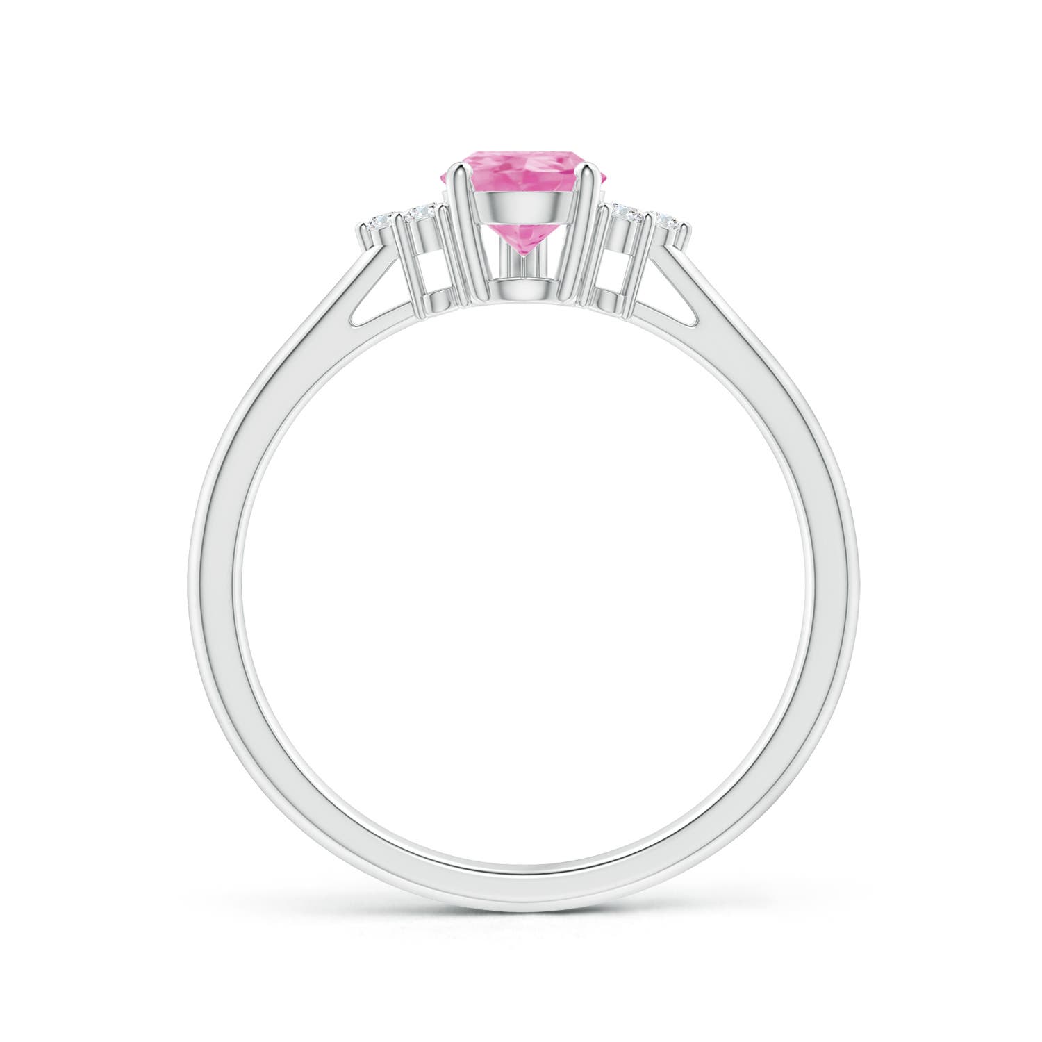 A - Pink Sapphire / 0.81 CT / 14 KT White Gold