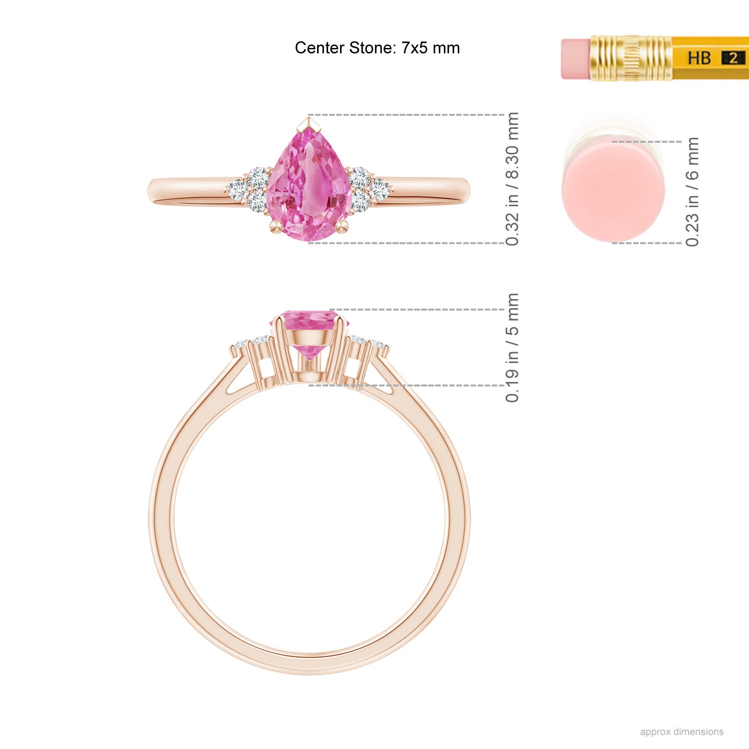 AA - Pink Sapphire / 0.81 CT / 14 KT Rose Gold