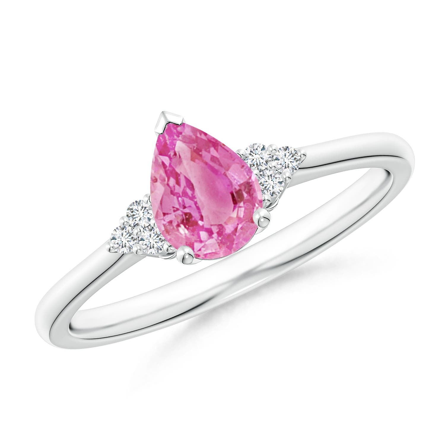 AA - Pink Sapphire / 0.81 CT / 14 KT White Gold