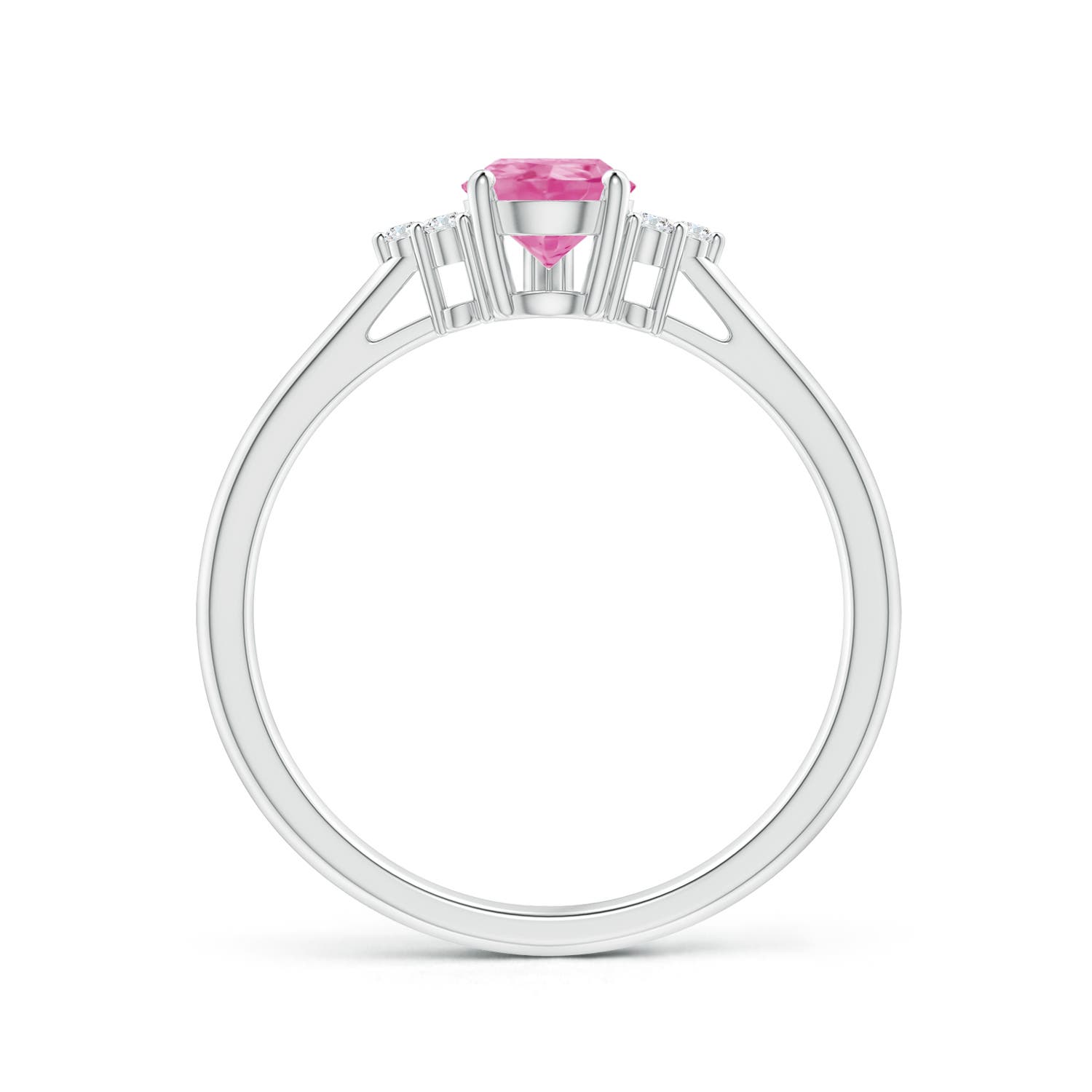 AA - Pink Sapphire / 0.81 CT / 14 KT White Gold