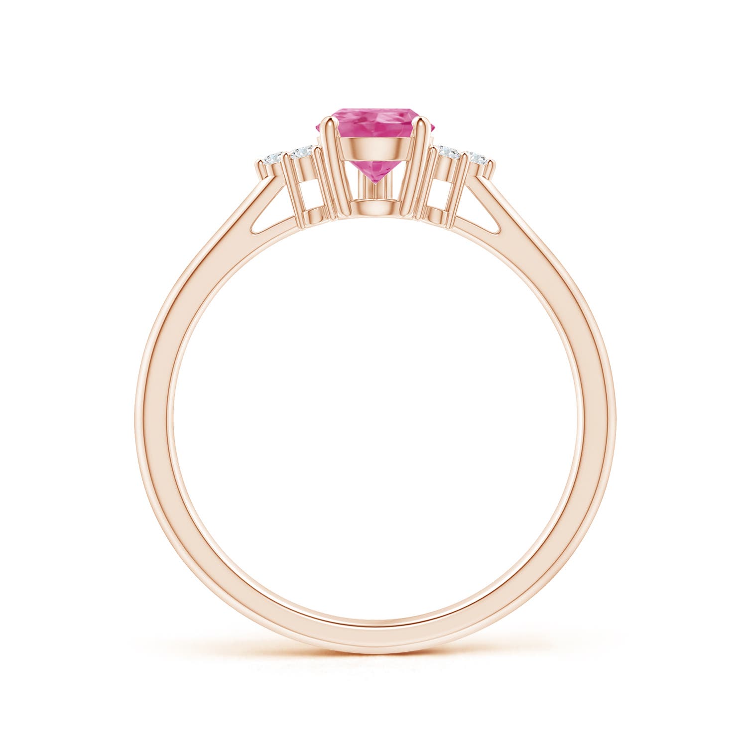 AAA - Pink Sapphire / 0.81 CT / 14 KT Rose Gold