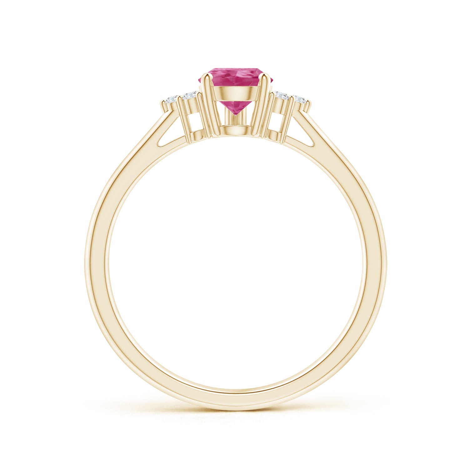 AAAA - Pink Sapphire / 0.81 CT / 14 KT Yellow Gold