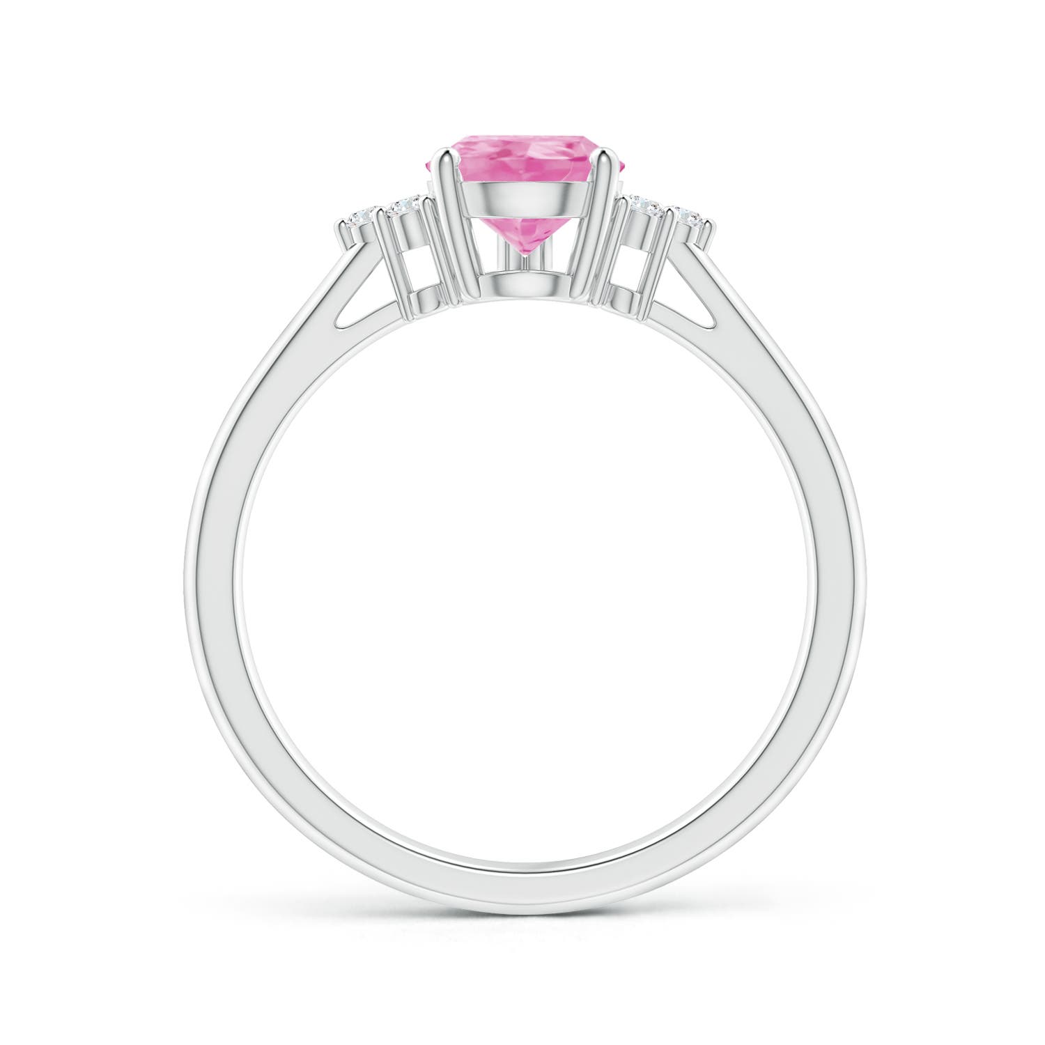 A - Pink Sapphire / 1.32 CT / 14 KT White Gold