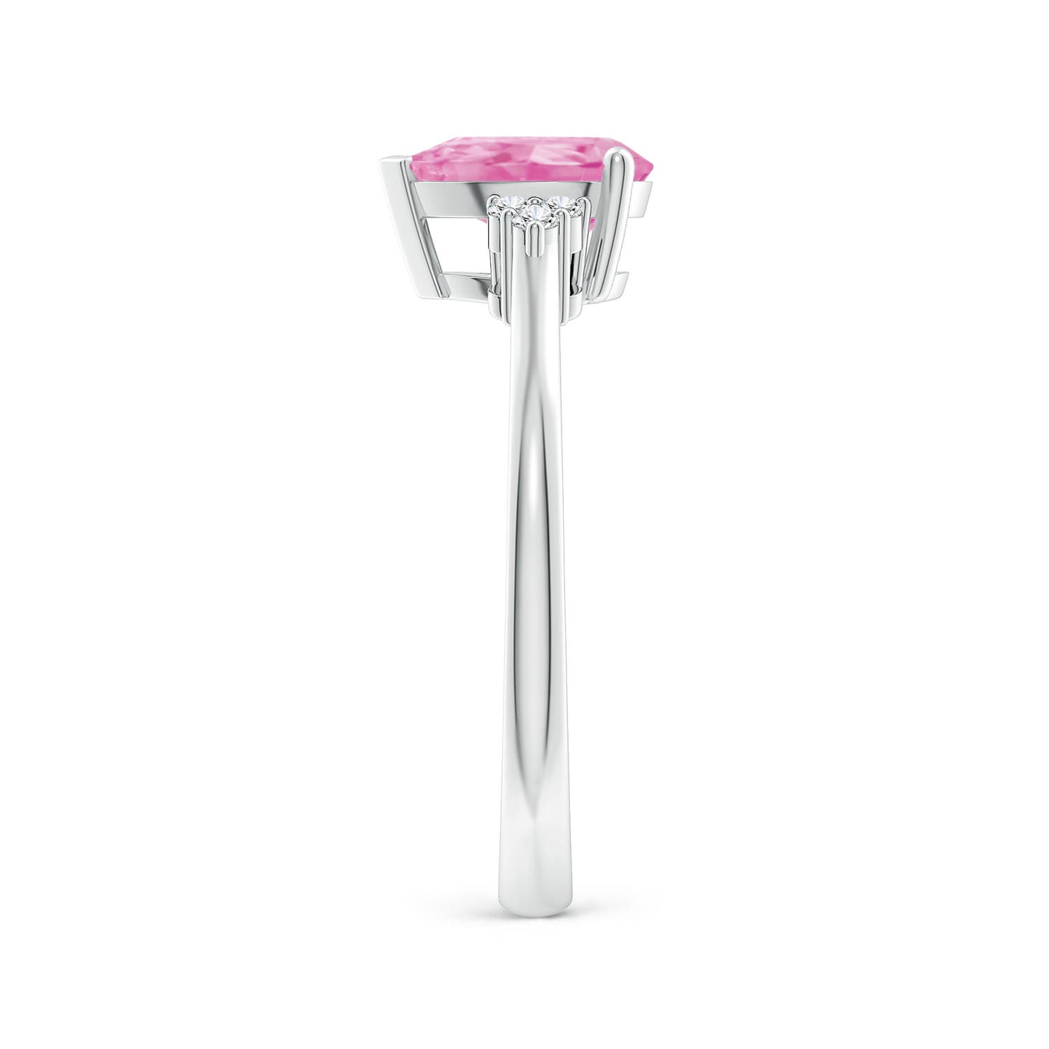 A - Pink Sapphire / 1.32 CT / 14 KT White Gold