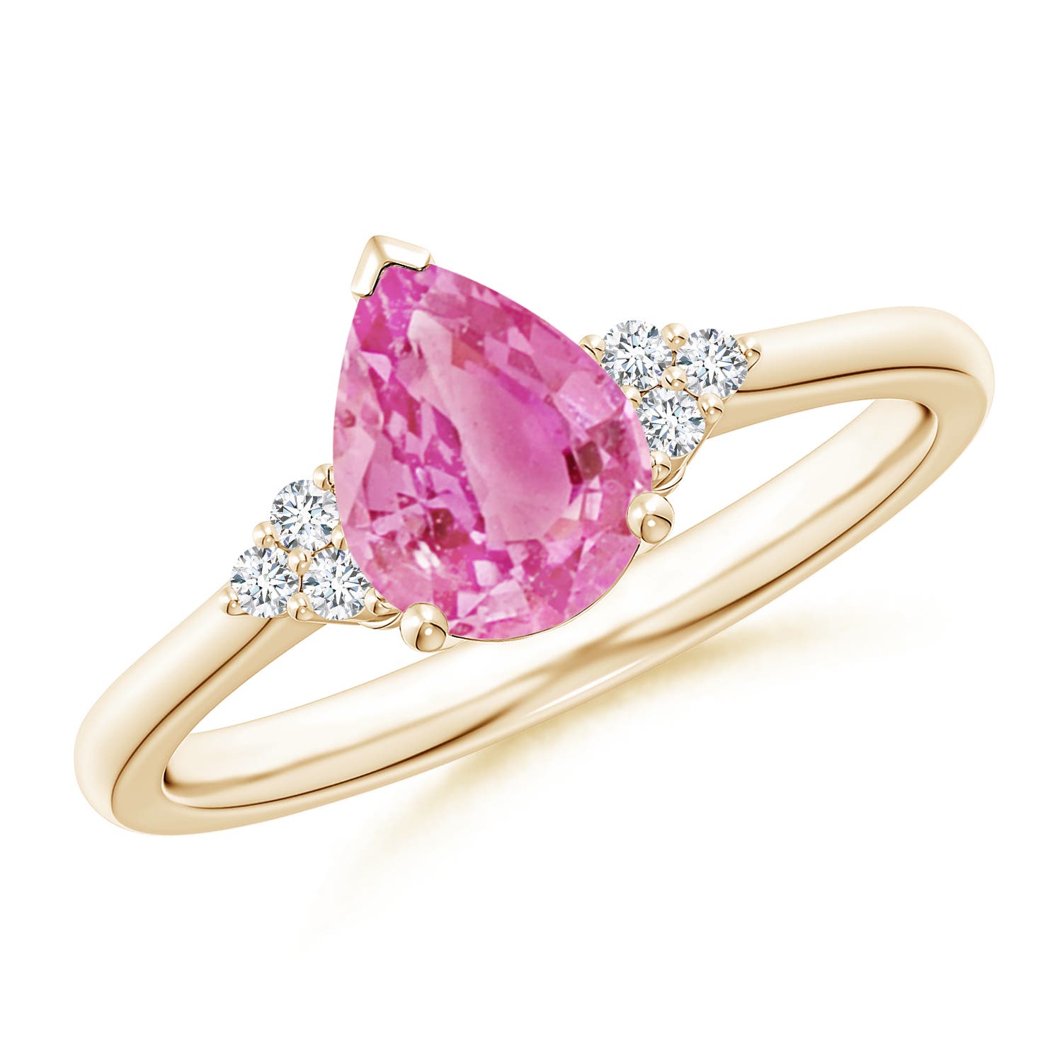 AA - Pink Sapphire / 1.32 CT / 14 KT Yellow Gold