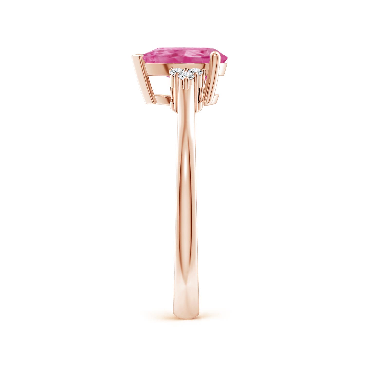 AAA - Pink Sapphire / 1.32 CT / 14 KT Rose Gold