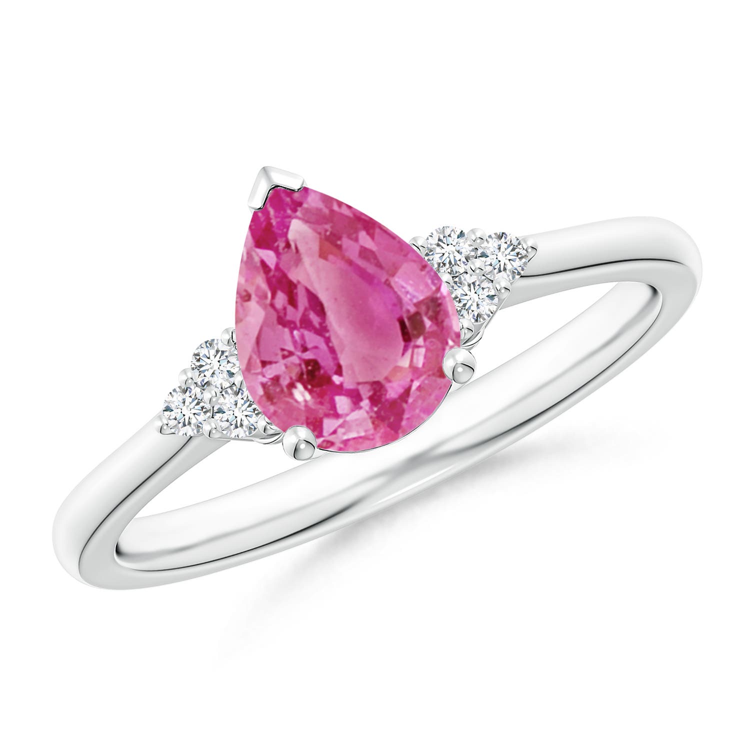 AAA - Pink Sapphire / 1.32 CT / 14 KT White Gold