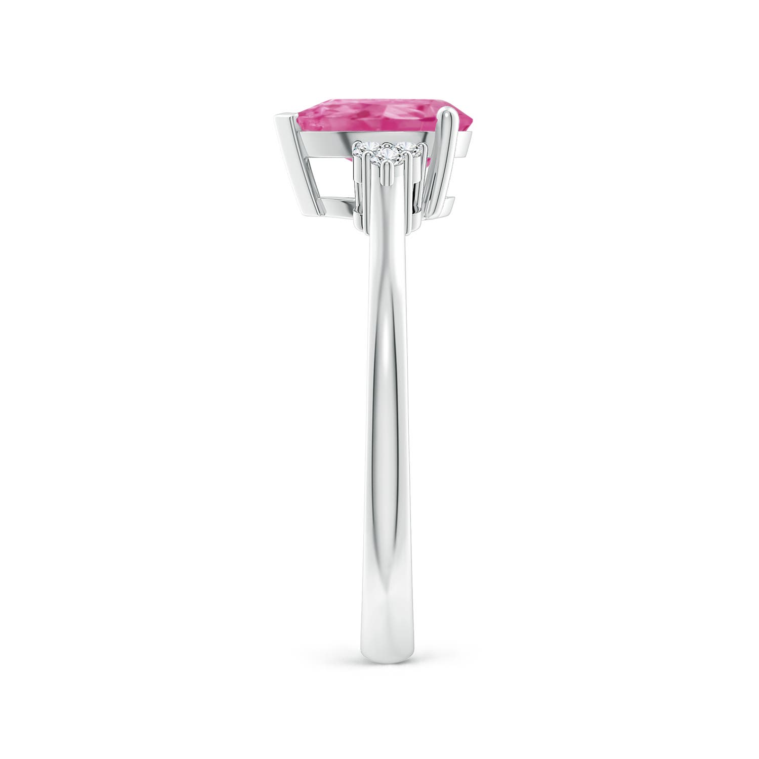 AAA - Pink Sapphire / 1.32 CT / 14 KT White Gold