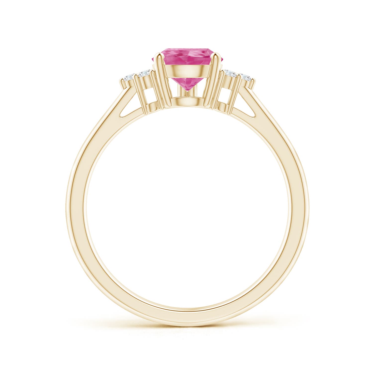 AAA - Pink Sapphire / 1.32 CT / 14 KT Yellow Gold