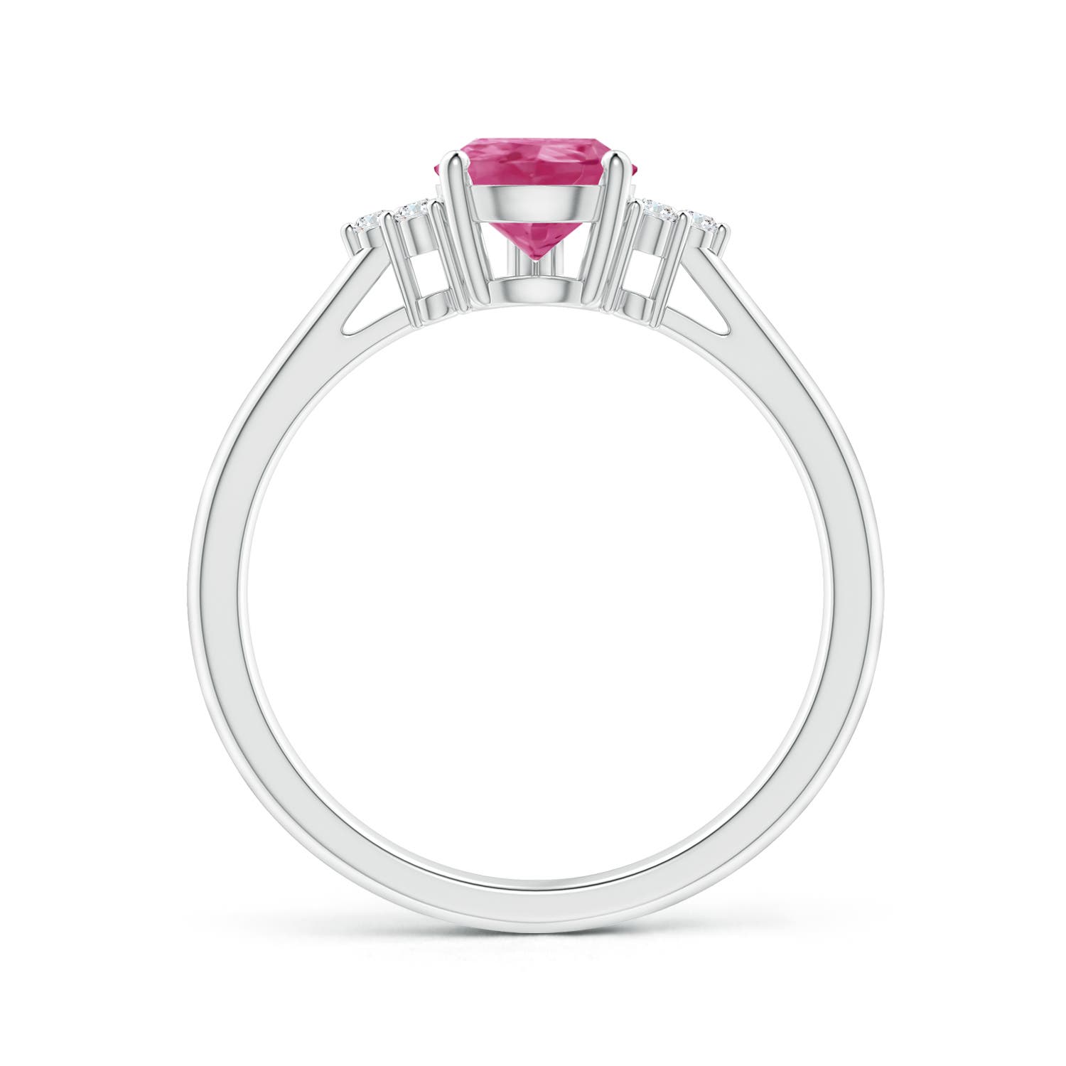 AAAA - Pink Sapphire / 1.32 CT / 14 KT White Gold