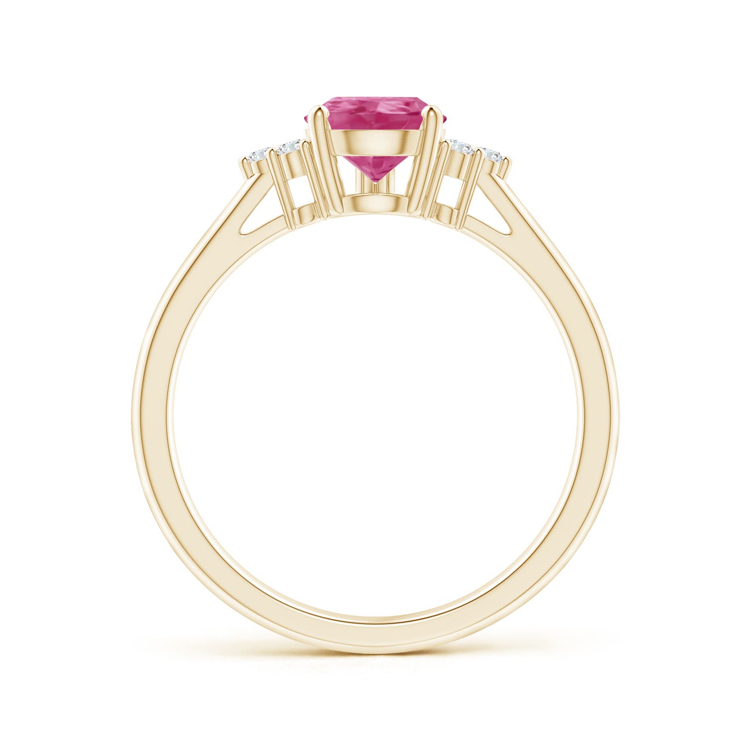 AAAA - Pink Sapphire / 1.32 CT / 14 KT Yellow Gold