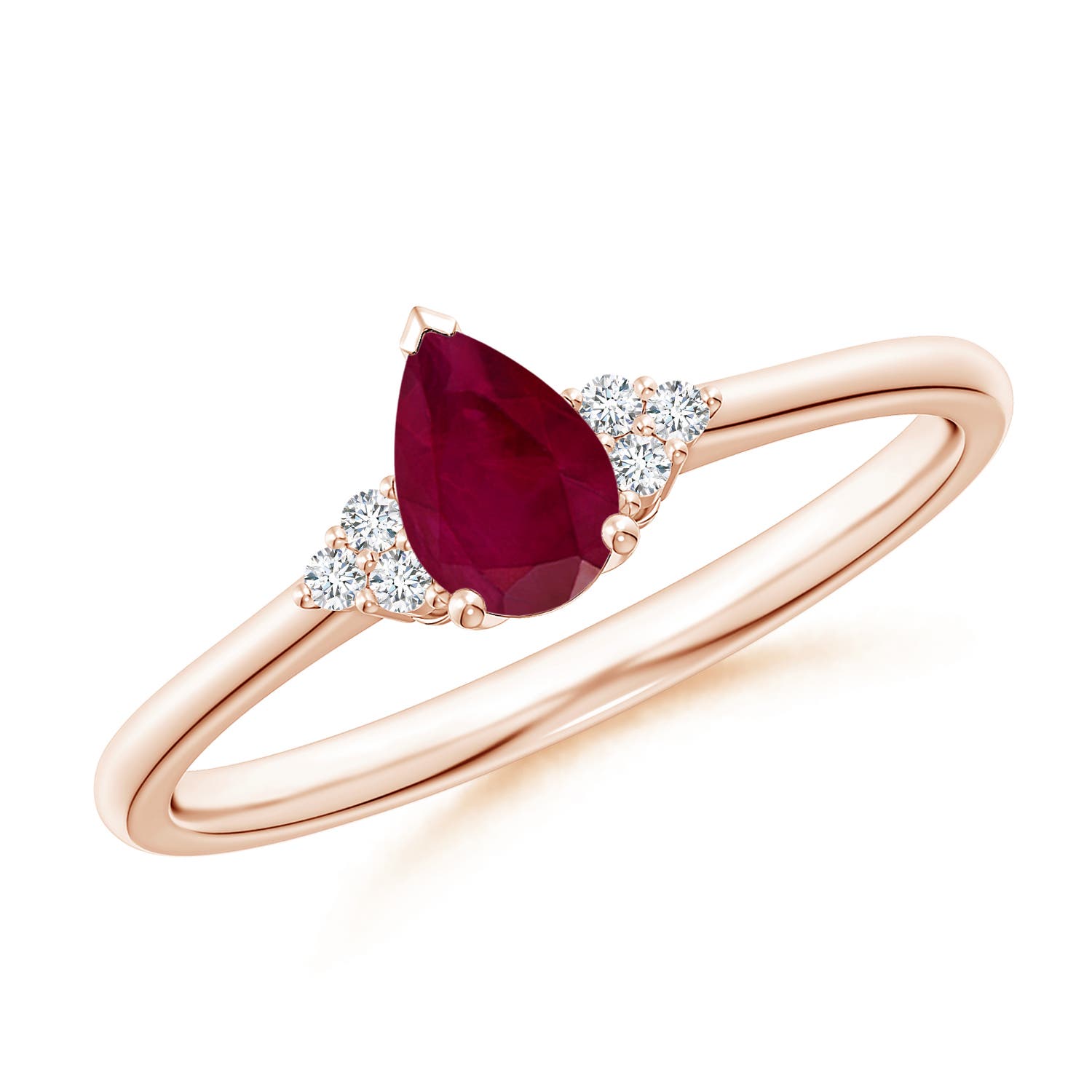 A - Ruby / 0.45 CT / 14 KT Rose Gold