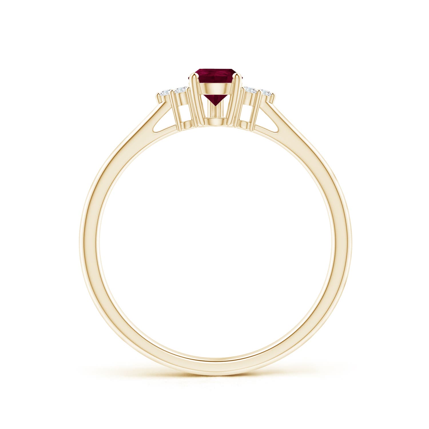 A - Ruby / 0.45 CT / 14 KT Yellow Gold