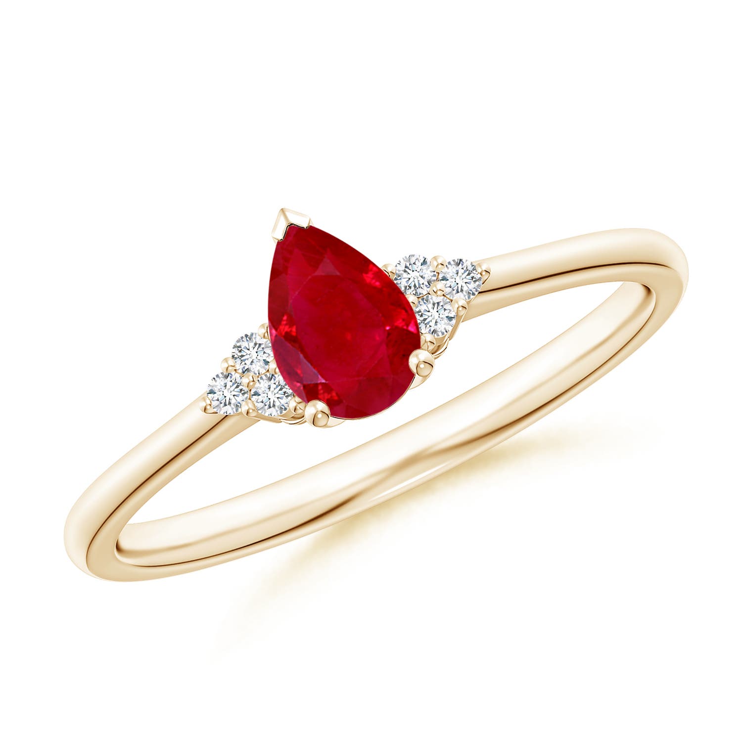 AAA - Ruby / 0.45 CT / 14 KT Yellow Gold